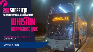 First South Yorkshire  208  Sheffield  Attercliffe  Meadowhall  Tinsley  Brinsworth  Whiston [upl. by Norvil]