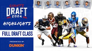 Every Pick Every Highlight from the Giants 2024 Draft Class  New York Giants [upl. by Cibis]