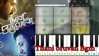 Thani oruvan Mass villan bgm  piano and Drumming Easy piano tutorialmobilepiano piano [upl. by Jardena]