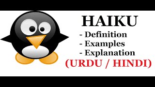 What is Haiku in Poetry   Form of Poetry  Urdu  Hindi [upl. by Epuladaug]