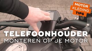 Hoe monteer je een telefoonhouder op je motor  Motorkledingtips [upl. by Callan]