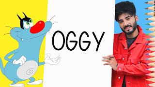 Oggy and The Cockroaches  How To Turn Words OGGY into Picture  Theakashcreations [upl. by Enytsirk]