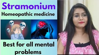 Stramonium homeopathic medicine for mental problems  Mania schizophrenia bipolar stammering [upl. by Atekal864]