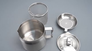 Stainless Steel Multifunctional Oil Strainer Pot Review 2024 [upl. by Oribel878]