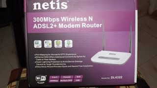 Netis DL4322 Wireless 300Mbps Adsl Modem Router Unboxing amp Review The Cheapest one [upl. by Leruj675]