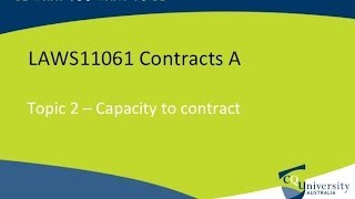 Capacity to Contract [upl. by Lebatsirc947]