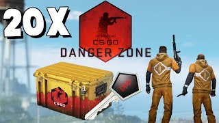 CSGO  20x Danger Zone Case Unboxing BATTLE ROYALE MODE IS HERE [upl. by Oicaro]