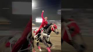 The best trick riders in the business rodeos cowgirl tricks show [upl. by Yrred161]