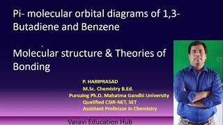 pimolecular orbital diagrams of 13butadiene and benzene molecular structure unit1 [upl. by Lareena]