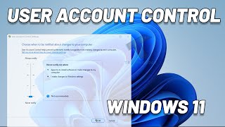 How To Disable Enable User AccountUAC Control on Windows 11 [upl. by Adrienne]