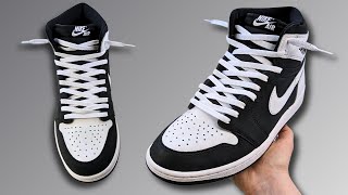 HOW TO LACE NIKE AIR JORDAN 1 HIGH LOOSELY BEST WAY [upl. by Friedberg]