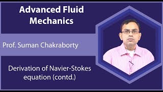 Lecture 16 Derivation of Navier  Stokes Equation Contd [upl. by Naillil]