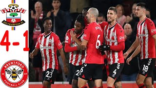 Southampton Vs Brentford 41 Extended Highlights amp All Goals 2022  Southampton 4 goal today [upl. by Cathy536]