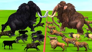 Prehistoric Mammals vs Shadow Itself Size Comparison Epic Battle Animal Revolt Battle Simulator [upl. by Ytte976]