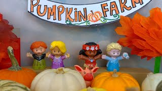 Field Trip to The Pumpkin Farm  Elsa Anna Rapunzel Moana  Farm Animals School Bus Ambulance [upl. by Ys261]