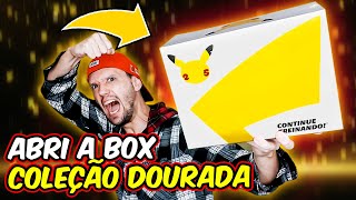 ABRI A BOX COLEÇÃO DOURADA de CELEBRAÇÕES  CAPITÃO HUNTER CARTAS POKEMON TCG [upl. by Lenny937]