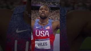 Noah Lyles talking TRASH🤔🥇 olympics2024 [upl. by Ayanej]