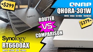 Synology RT6600ax vs QNAP Qhora301W Router  Which Should You Buy [upl. by Elyssa]