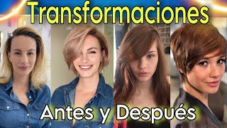 TRANSFORMADORES 💇‍♀️ ESTILOS ✂️ANTES y DESPUÉS de Un CORTE de Cabello Cambio de LOOK 2024 [upl. by Melony764]