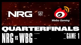 NRG vs WBG  Game 1  Quarterfinals Day 1  2023 Worlds  NRG vs Weibo Gaming Faw Audi 2023 [upl. by Eikkin]