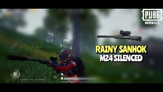 Silenced M24  PUBG Mobile  Exotic Rainy Match [upl. by Adnaloy404]