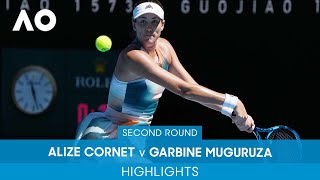 Alizé Cornet v Garbiñe Muguruza Highlights 2R  Australian Open 2022 [upl. by Guinn739]