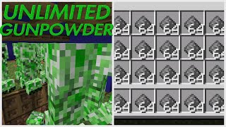 Super Easy Gunpowder Farm  Minecraft BedrockJava 119 [upl. by Alleuqahs]