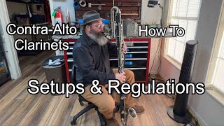 Contra Alto Clarinet SetUp amp Regulation band instrument repair [upl. by Llerryt]