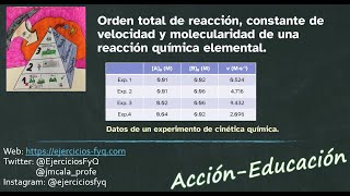 Cinética química orden de reacción constante de velocidad y molecularidad [upl. by Iak]