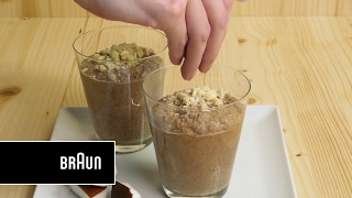 Recette mixeur plongeant MultiQuick 9 de Braun Mousse de chocolat à la noix de coco et au poivron [upl. by Saxon]