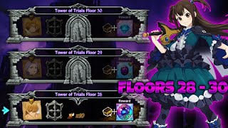 Tower of Trials Floor 28  30  Might Be Our Last Tower Updated Floors F2P 7DS GRANDCROSS [upl. by Beatriz]