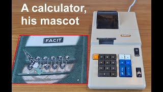 Facit 1145 a very simple old calculator with a very nice mascot video N° 102 [upl. by Townie]