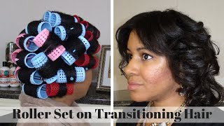 Roller Set 4C Transitioning Hair 52 Weeks Post Relaxer [upl. by Sivatnod101]