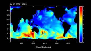 WAVEWATCH III Model Run Jun 2008 to AUG 2008 [upl. by Ganley]