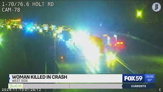 1 dead after crash on Interstate 70 on west side of Indianapolis [upl. by Elrem]