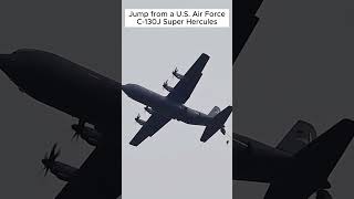 Jump from a US Air Force C130J Super Hercules 🥶 aviation aircraft [upl. by Ytsirhk]