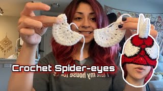 How I Crochet My SpiderEyes 🕷️👀 [upl. by Macmullin]