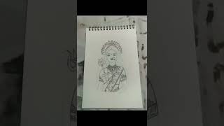 GODDES DURGA youtubeshorts drawing cutedrawsdewali ✨❤ [upl. by Namilus316]