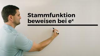 Stammfunktion beweisen bei e hoch x durch Ableiten  Mathe by Daniel Jung [upl. by Ahsas616]