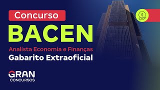 Concurso BACEN  Gabarito Extraoficial  Analista Economia e Finanças [upl. by Lafleur75]