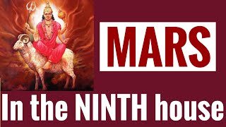 Mars in Ninth House Mars 9th House with all aspects Vedic astrology [upl. by Yenruoj230]