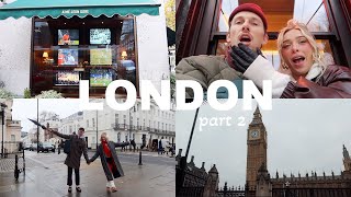 Travel Vlog London during the Holidays Our Favorite Restaurant Shop with us  Haul [upl. by Amsed868]