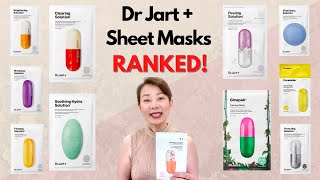 Dr Jart RANKED sheet mask review part 4  the entire collection of 11 Dr Jart sheet masks [upl. by Brigid]