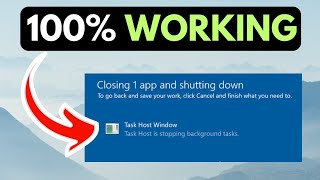 Task Host Window Task Host Is Stopping Background Tasks in Windows 11 FIXED [upl. by Emerald]