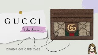 Unbox รีวิว กระเป๋าใส่บัตร GUCCI  OPHIDIA GG CARD CASE [upl. by Gualterio646]