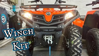 CFMOTO CFORCE 400 Winch Kit amp Install [upl. by Inglebert]