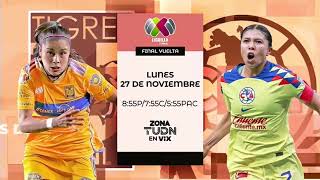 Tigres Femenil vs America Femenil  Promo  Zona TUDN en VIX 🇺🇸 [upl. by Atig]