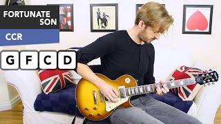 Learn Fortunate Son by Creedence Clearwater Revival  Easy chords amp simple LEAD [upl. by Asenej]