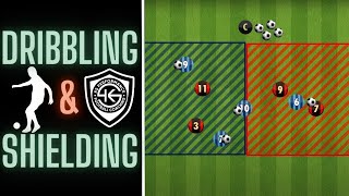 Dribbling amp Shielding Drill  U7 U8 U9 U10  FootballSoccer [upl. by Ednalrym]