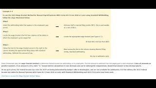 Eaton Enterprises uses the wagebracket method to determine federal income tax withholding [upl. by Valeta]